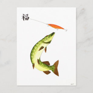 Cartão Postal Pesca com tubarões