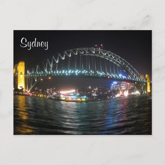 Cartão Postal pesca da ponte de sydney (Frente)