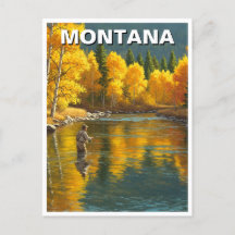 Pesca de mosca no rio Yellowstone de Montana