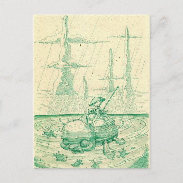 Cartão Postal Pesca de Snapshots (Frente)