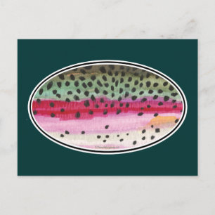 Cartão Postal Pesca de Truta Arco-Íris