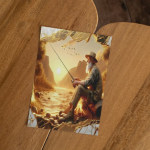 Cartão Postal Pesca em ouro Hora