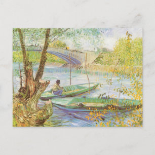 Cartão Postal Pesca em Primavera, Pont de Clichy Vincent van Gog
