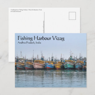 Cartão Postal Pesca Harbor Vizag