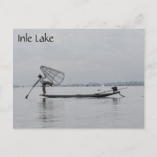 Cartão Postal pesca no lago