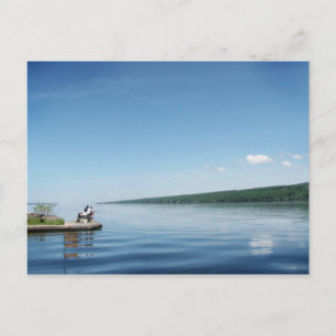 Cartão Postal Pesca no lago Cayuga