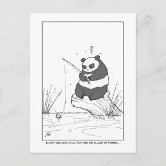 Cartão Postal Pesca Panda