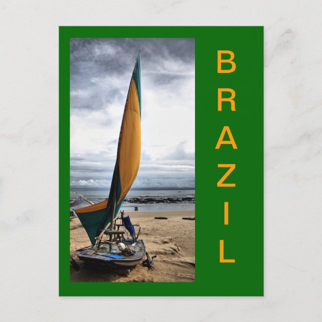 Cartão Postal Pesca tradicional brasileira (Frente)