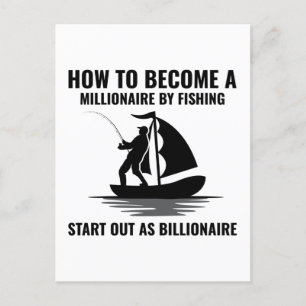 Cartão Postal Pescado Pesca Pescadores ao ar livre do Pinto Funn