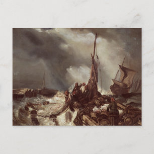 Cartão Postal Pescador puxando na rede, 1868