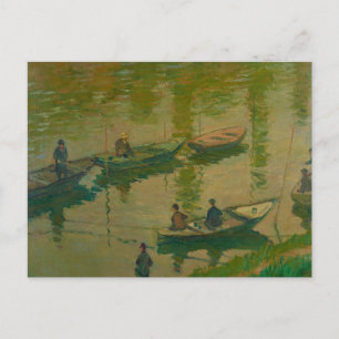 Cartão Postal Pescadores do Sena em Poissy - Claude Monet