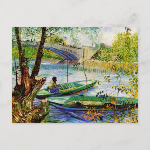 Cartão Postal Pescando na Primavera, Vincent van Gogh.