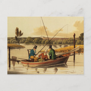 Cartão Postal Pescar em uma tia, aquietada por I. Clark, pub. po