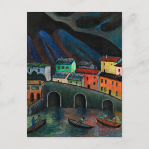 Cartão Postal Pescaria noturna em Ascona