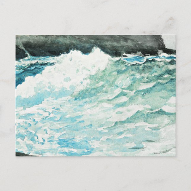 Cartão Postal Pescoço de rebentos, pintura de arte por Winslow H (Frente)