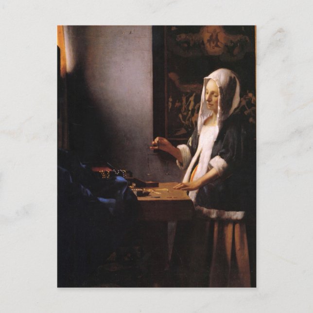 Cartão Postal Pesos de Johannes Vermeer (Frente)