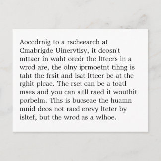 Cartão Postal Pesquisa na Uinervtisy Psot Crad de Cmabrigde