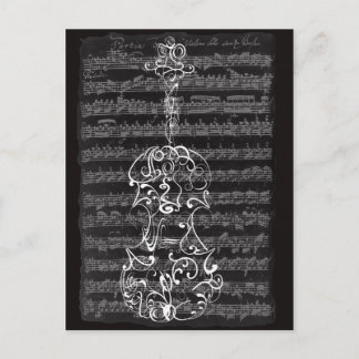 Cartão Postal Pesquisa Violina no Manuscrito Bach