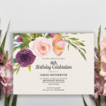 Cartão Postal Pêssego Pêssego Aquarela Floral Marfim 16º Anivers<br><div class="desc">Corpo botânico elegante e cor d'água de pêssego floral no cartão postal do convite de aniversário de marfim 16 para meninas. Entre em contato conosco para obter ajuda sobre a personalização ou produtos correspondentes.</div>