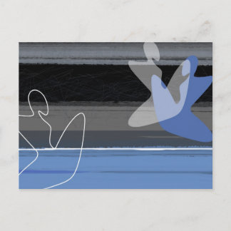 Cartão Postal Pessoas azuis