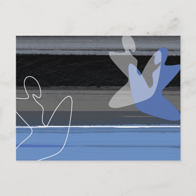 Cartão Postal Pessoas azuis (Frente)