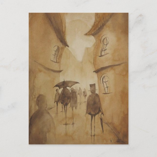 Cartão Postal pessoas caminharam por aqui (Frente)