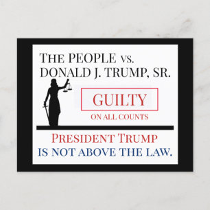 Cartão Postal Pessoas contra o veredicto de Trump Guilty