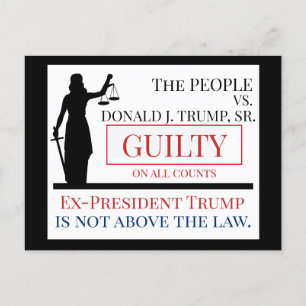 Cartão Postal Pessoas contra o veredicto de Trump Guilty