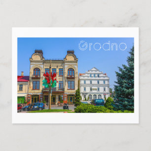 Cartão Postal Pessoas de Arquitetura de Cidade Antiga de Belarus