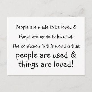 Cartão Postal pessoas e coisas