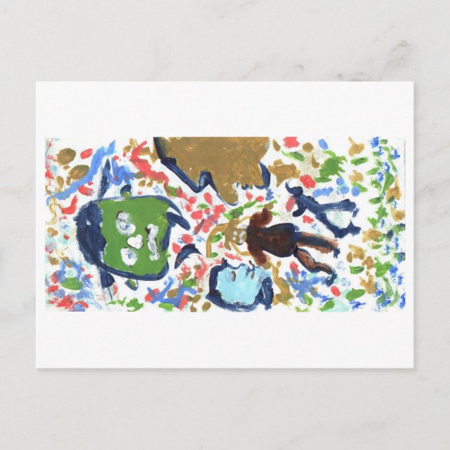 Cartão postal pessoas estranho (Frente)