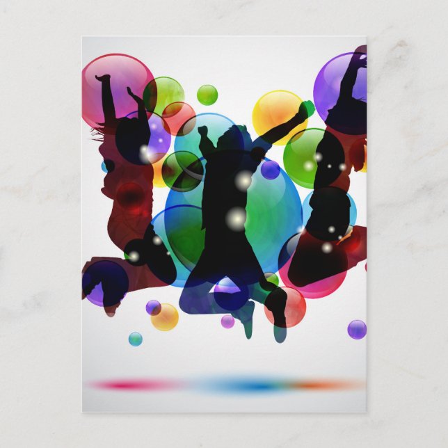 Cartão Postal Pessoas felizes (Frente)