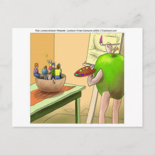 Cartão Postal Pessoas Natureza-Morta Divertida Cartoon