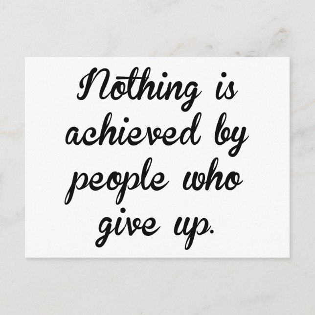 Cartão Postal Pessoas Que Desistem (Frente)