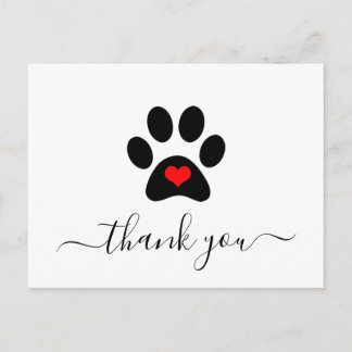 Cartão Postal Pet Business De Pet De Cães Personalizado Obrigado