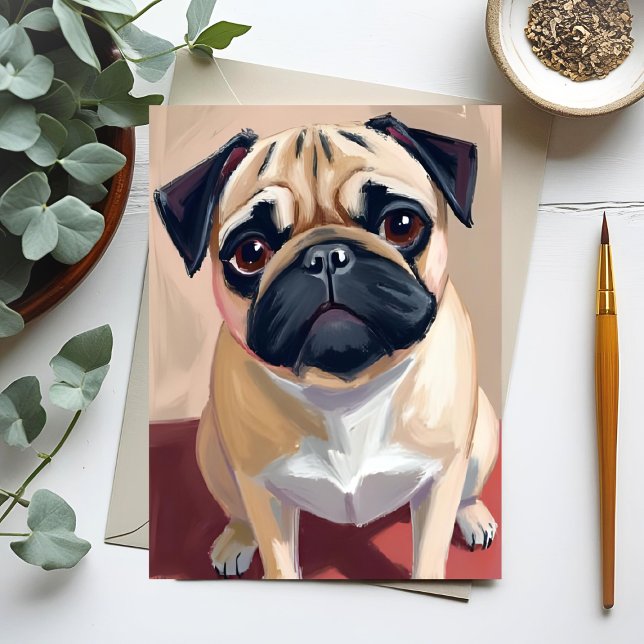 Cartão Postal Pet Pet Pug (Criador carregado)