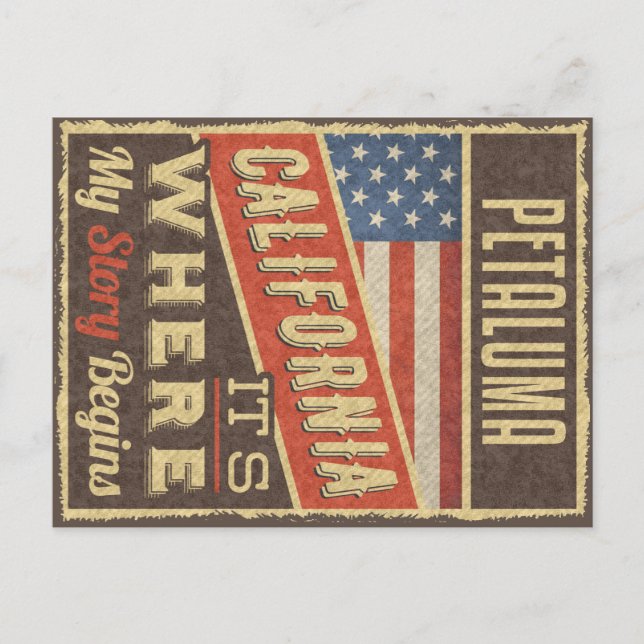 Cartão Postal Petaluma California (Frente)