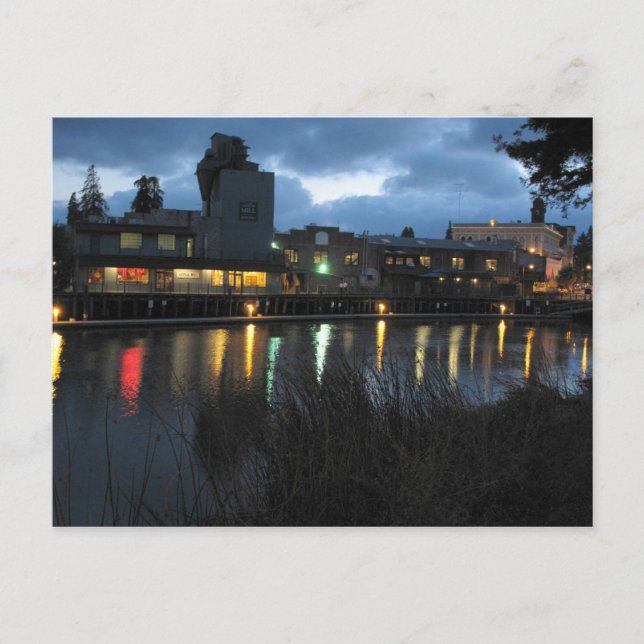 Cartão Postal Petaluma Turning Basning no Cartão-postal noturno (Frente)