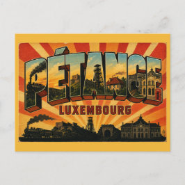 Cartão Postal Pétange Luxemburgo Parque Minett Trem 1900