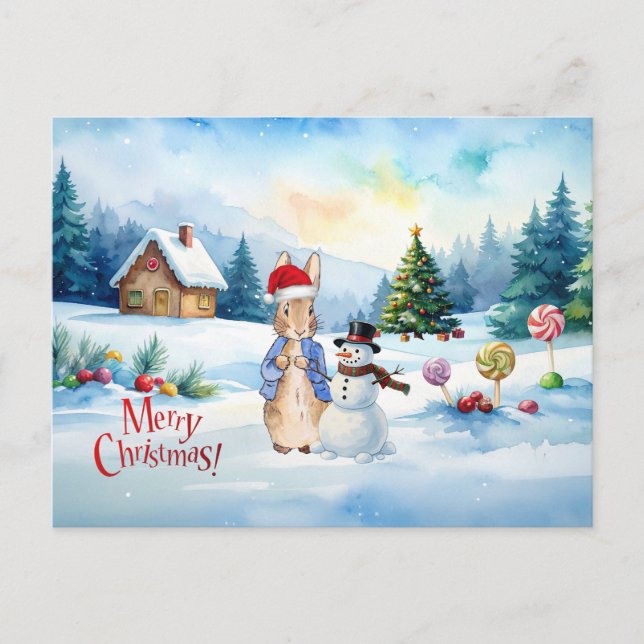 Cartão Postal Peter, a casa de pão Ginger (Frente)