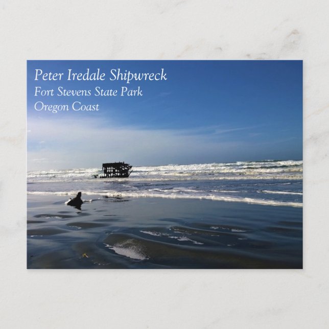 Cartão Postal Peter Iredale Shipwreck, Costa do Oregon (Frente)