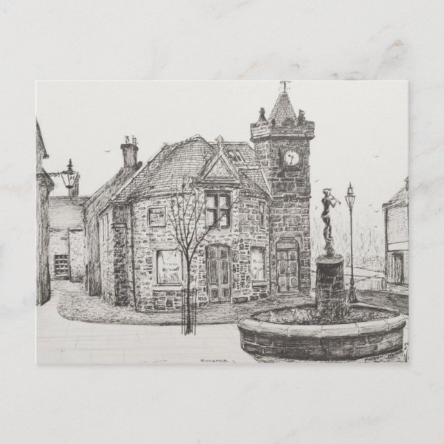 Cartão Postal Peter Pan Statue Kirriemuir Scotland 2007 (Frente)