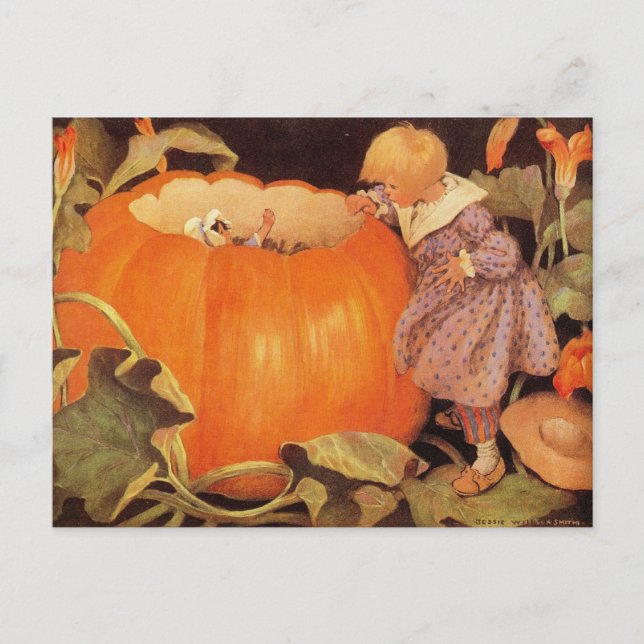 Cartão Postal Peter, Peter, Pumpkin Comer Nursery Rhyme Postcard (Frente)