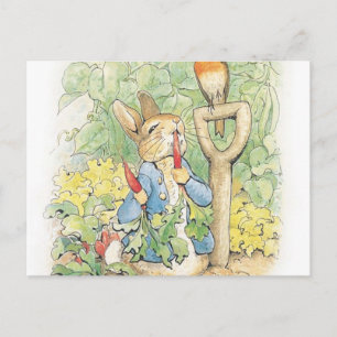 Cartão Postal Peter Rabbit In Garden - Beatrix Potter