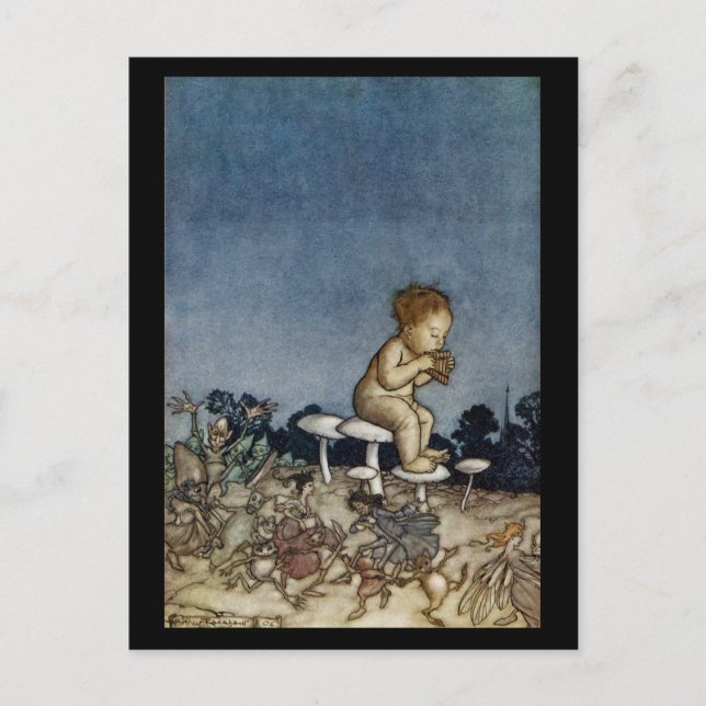 Cartão Postal Peter Tocou Sua Flauta (Frente)