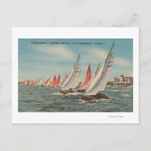 Cartão Postal Petersburgo, FL - Vista da Regata Relâmpago