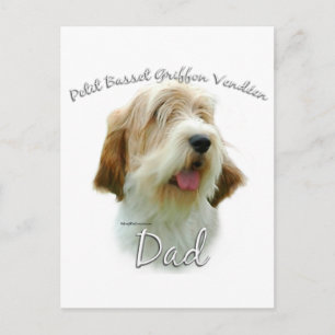 Cartão Postal Petit Basset Griffon Vend � no Pai 2