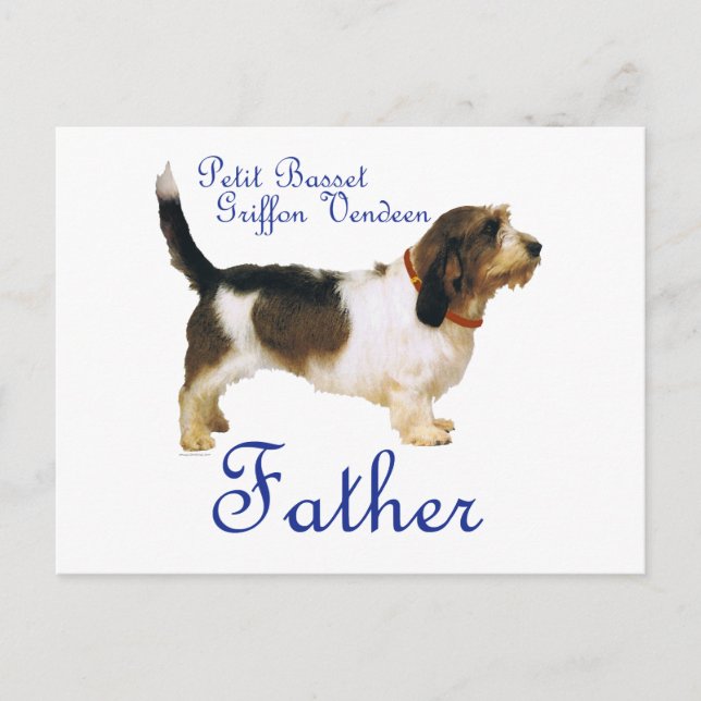 Cartão Postal Petit Basset Griffon Vendeen Padre (Frente)
