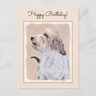 Cartão Postal Petit Basset Griffon Vendéen Painting - Arte Cani