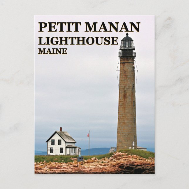 Cartão Postal Petit Manan Lighthouse, Cartão-postal Maine (Frente)